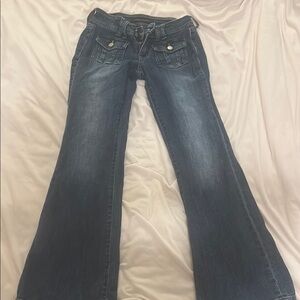 Aeropostale Blue Flare Wide Leg Jeans